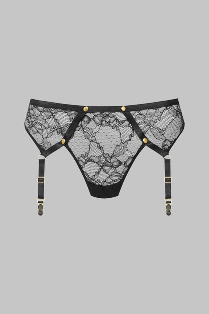 Thong with suspender belt - Jeux Magnétiques
