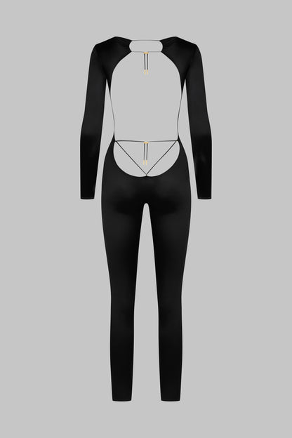 Catsuit a maniche lunghe con apertura sul retro - French Kiss