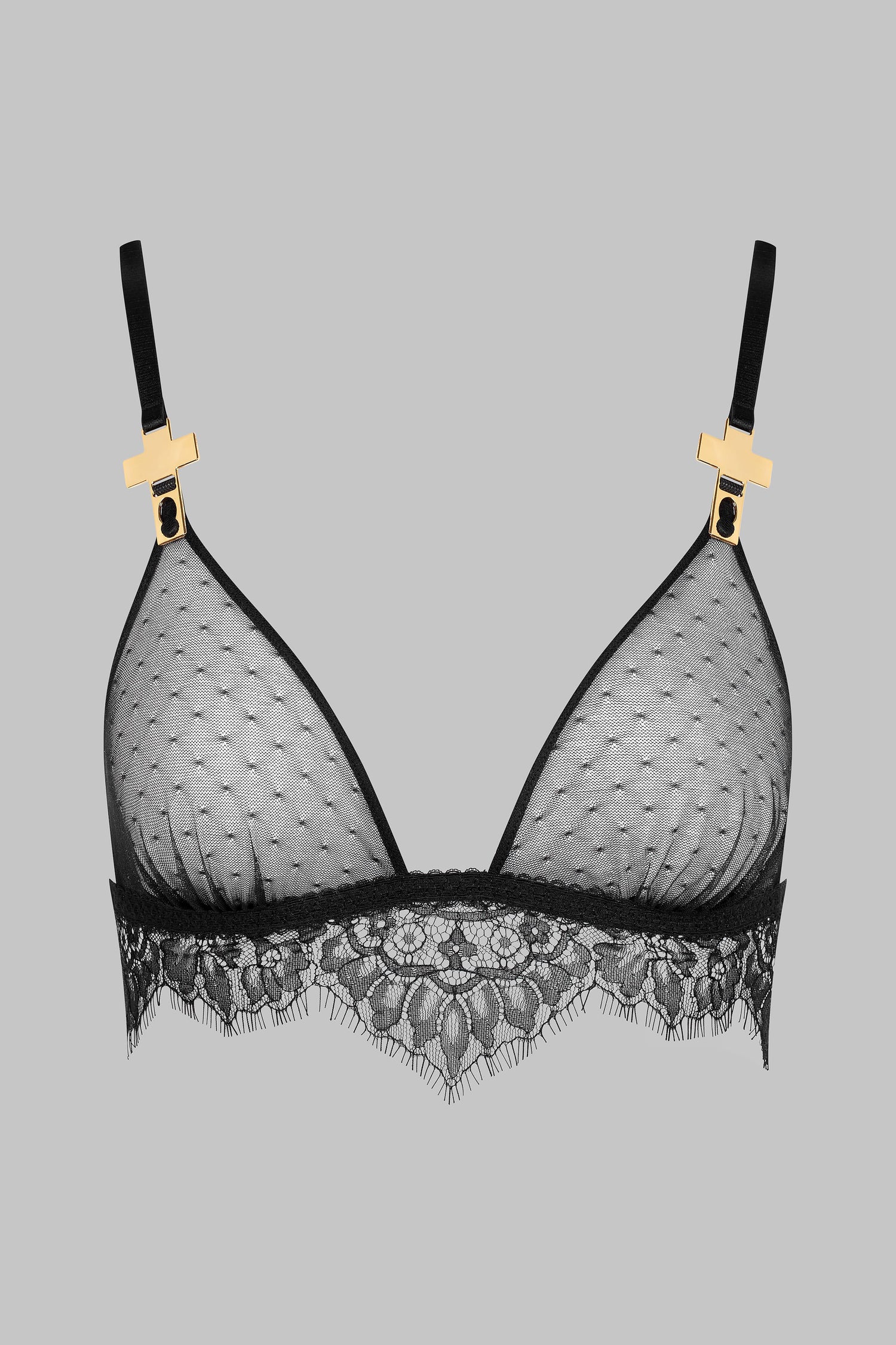 Soutien-gorge triangle avec bretelles croix - Inspiration Divine