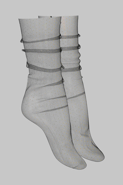 Chaussettes pois Or - Legwear