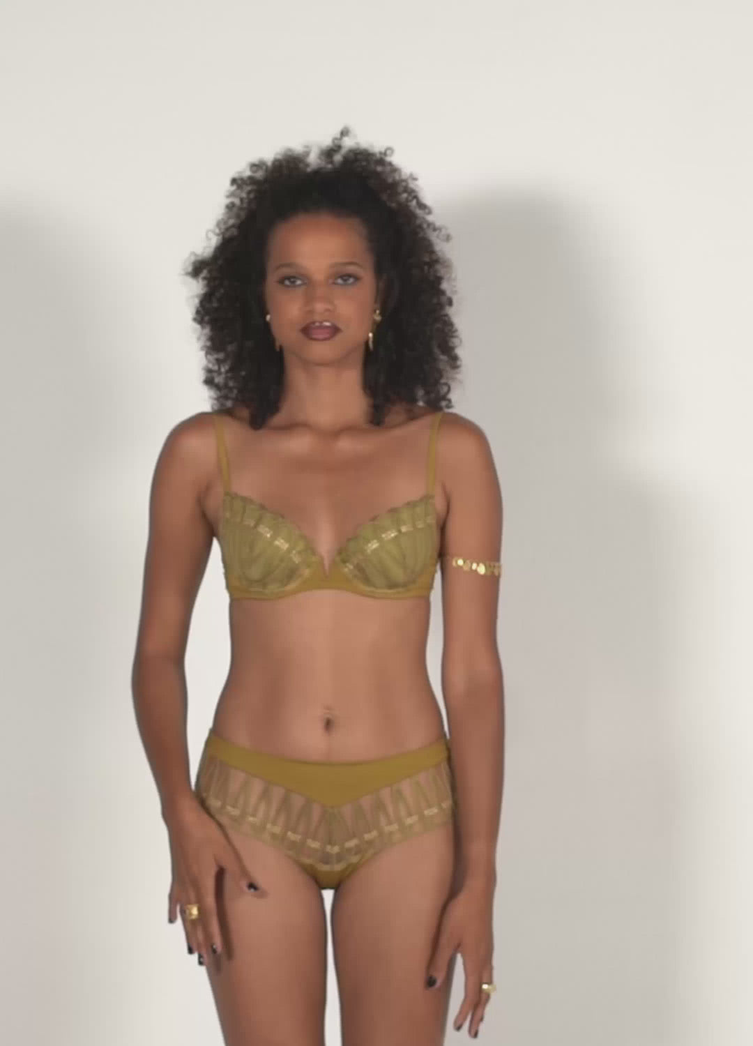 Gold Cleopatra padded bra