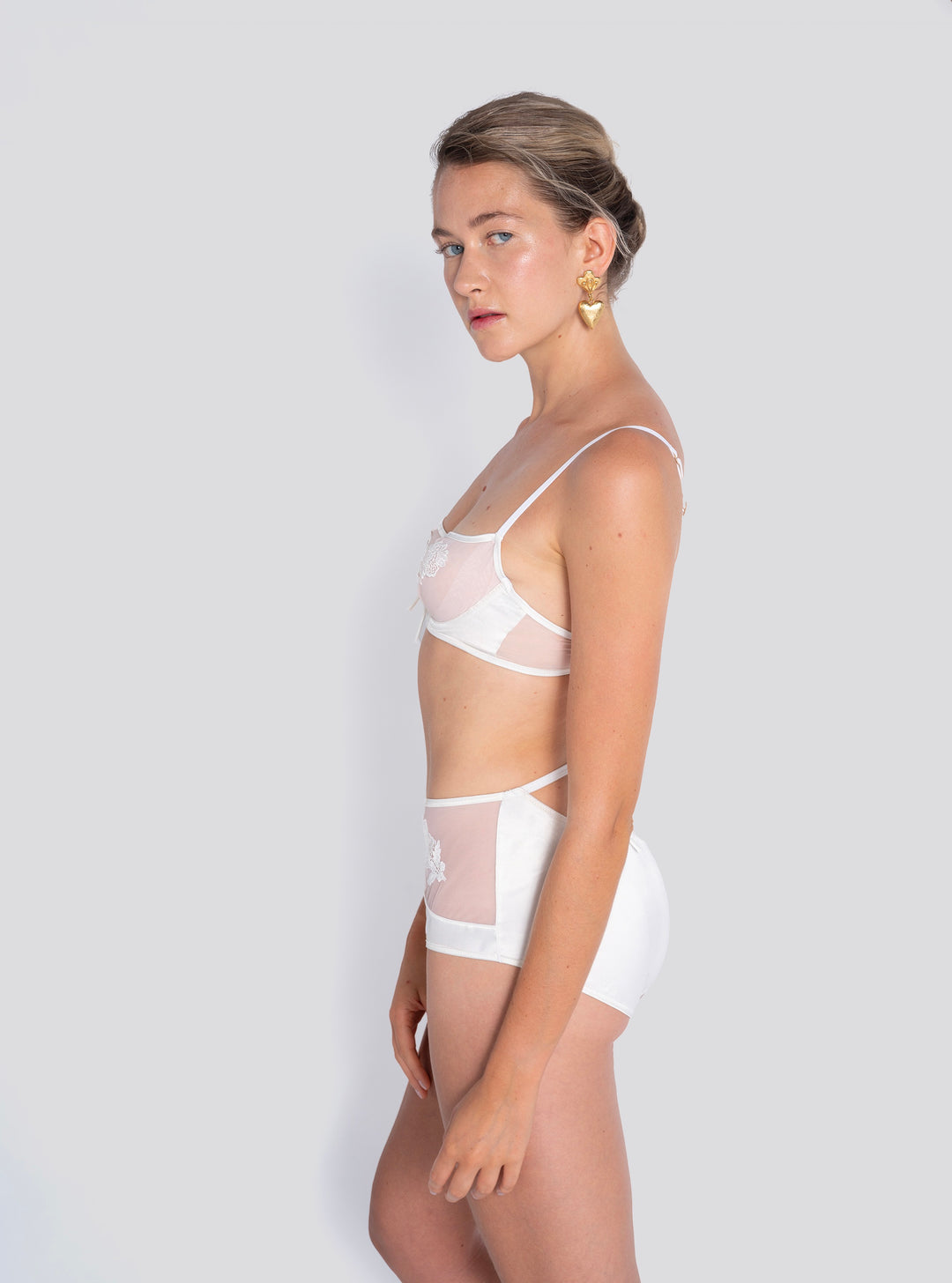 Marie-Antoinette Ivory high-waisted panties