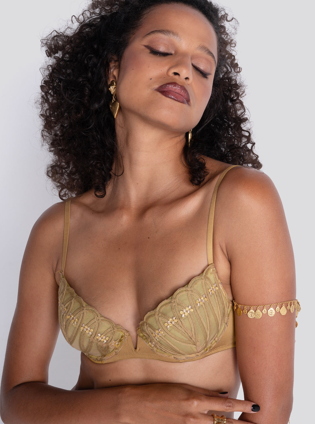 Gold Cleopatra padded bra